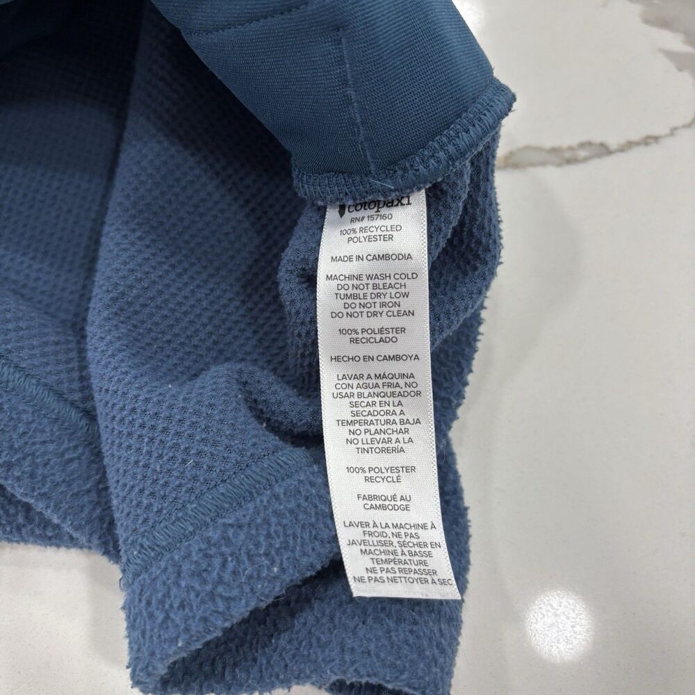 Cotopaxi Fleece Jacket Mens Size Small Abrazo Half-Zip Blue Warm Sweater - Picture 6 of 7
